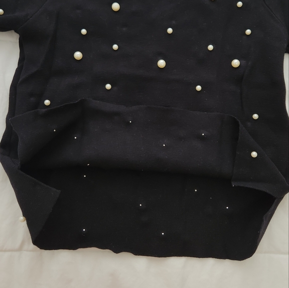 Zara knit sweater with pearls size S - Picture 2 of 9